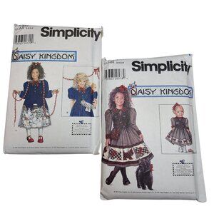 Mary Engelbreit Daisy Kingdom Sewing Patterns Uncut Girls & Doll Dress 7787 7744